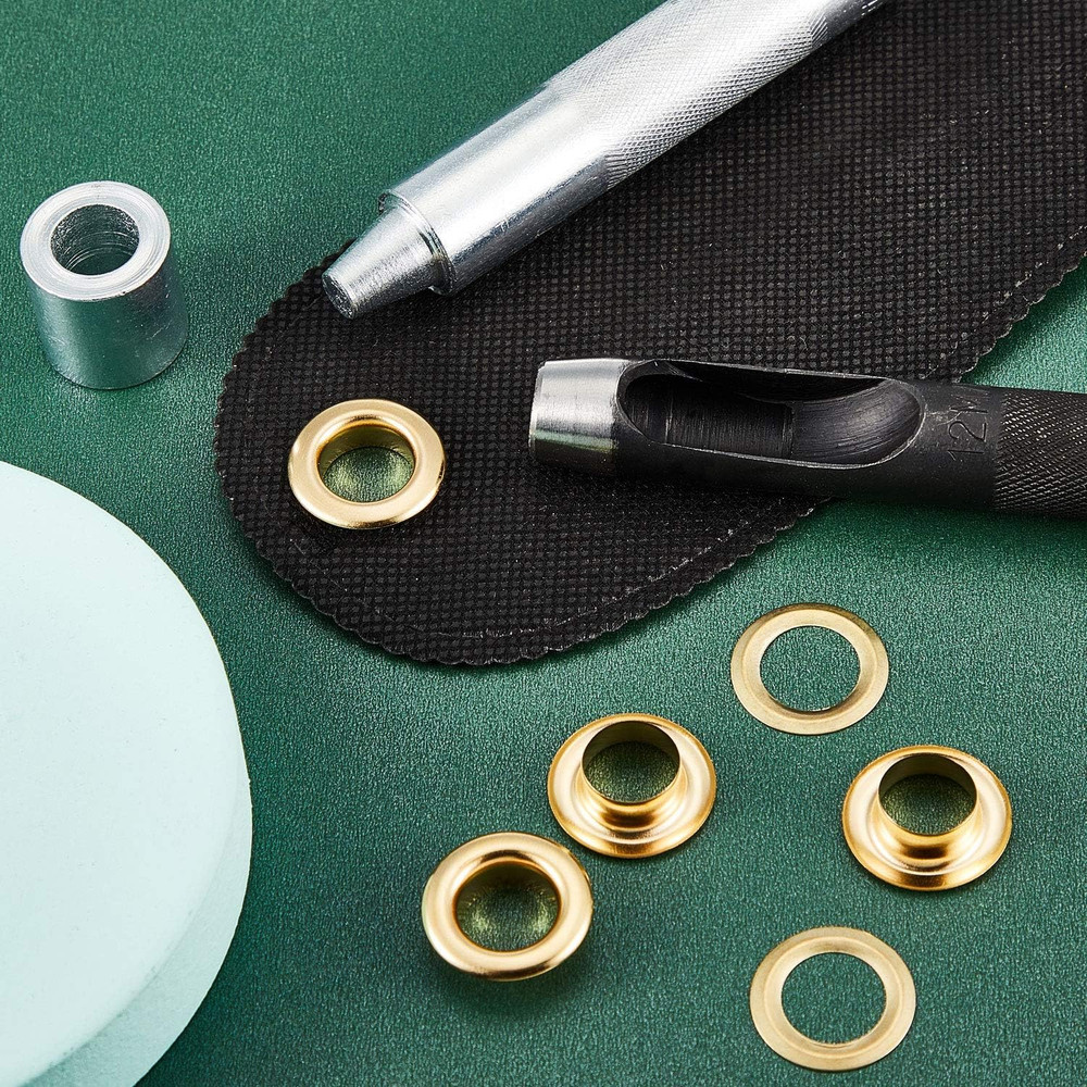 100 Sets Grommet Eyelets Tool Kit, Grommet Setting Tool and Eyelets with Setting