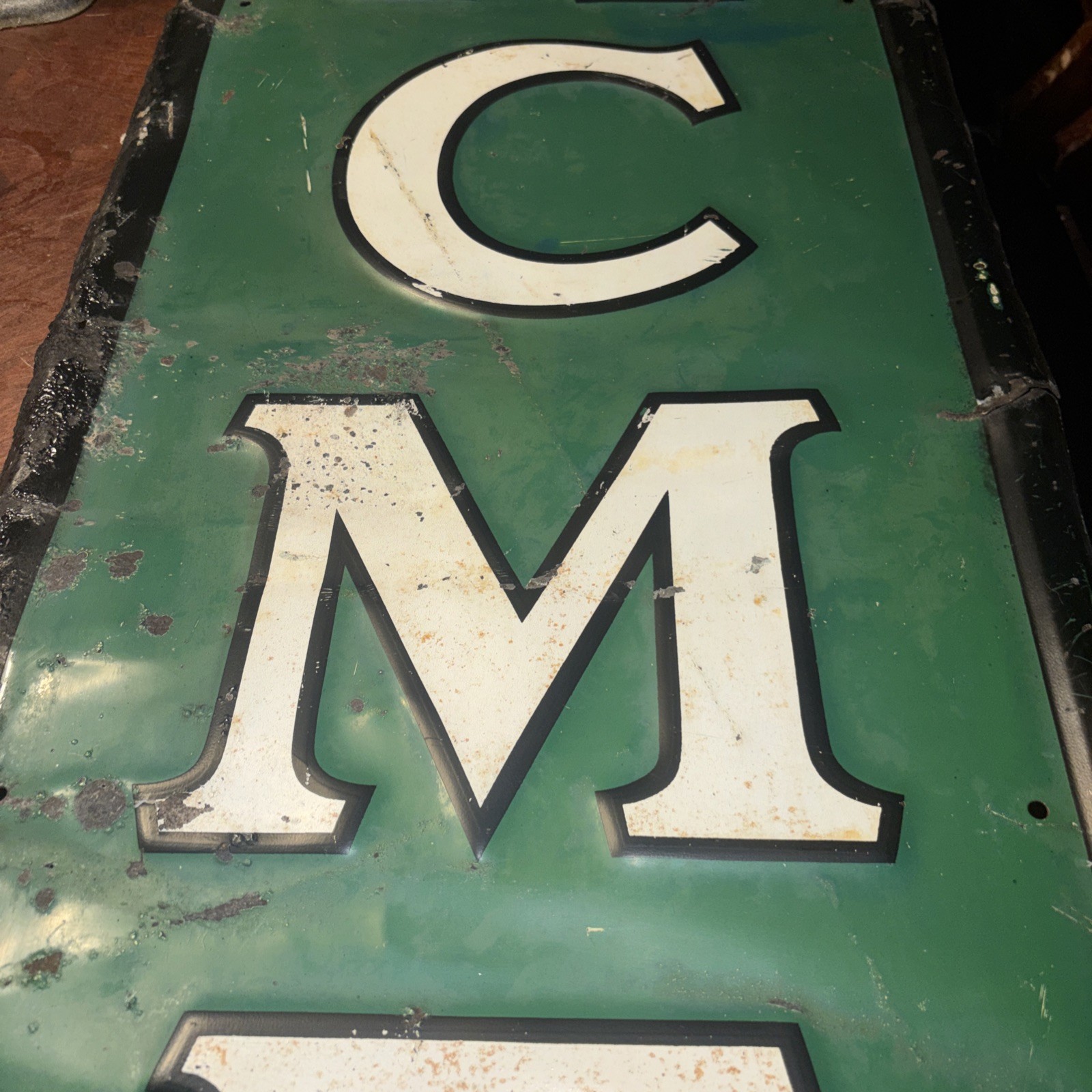 Vintage Rare Cities Service Acme Tire Vertical Sign 60”HX18”W