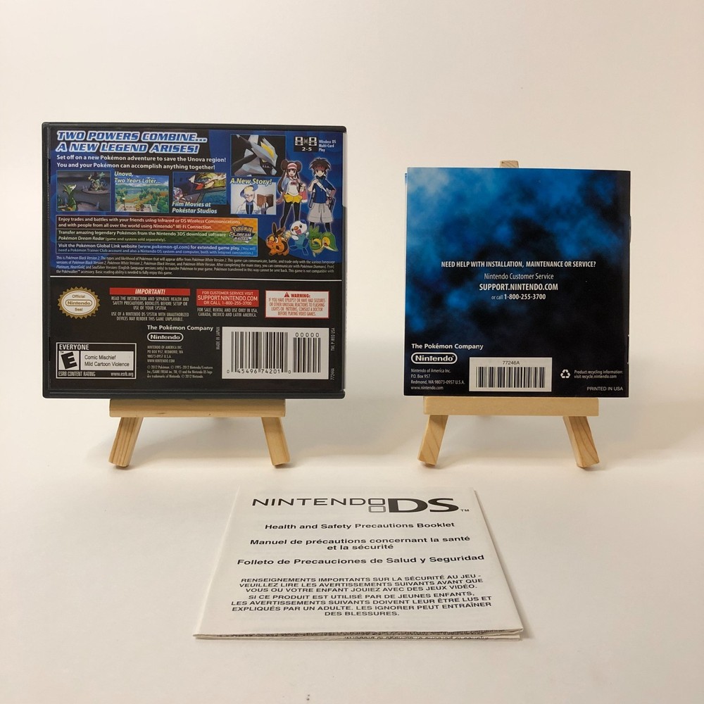 Replacement Case and Manual Only for Pokémon Black 2 Version Nintendo DS