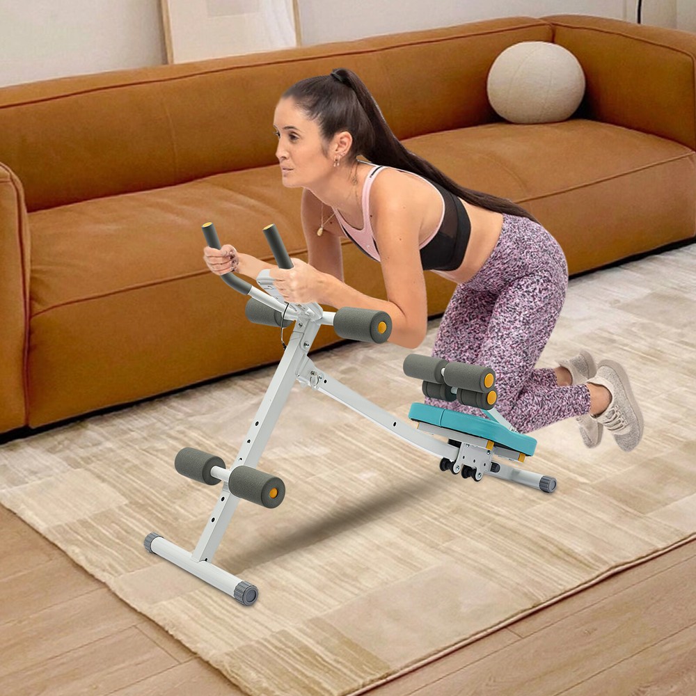 Foldable Multi-Workout Ab Machine Abdominal Cruncher Sit Up Bench Side Shaper