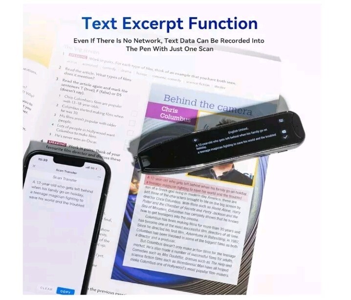 Upgraded Scan Reader Pen • 134 Language Translator Device • Black