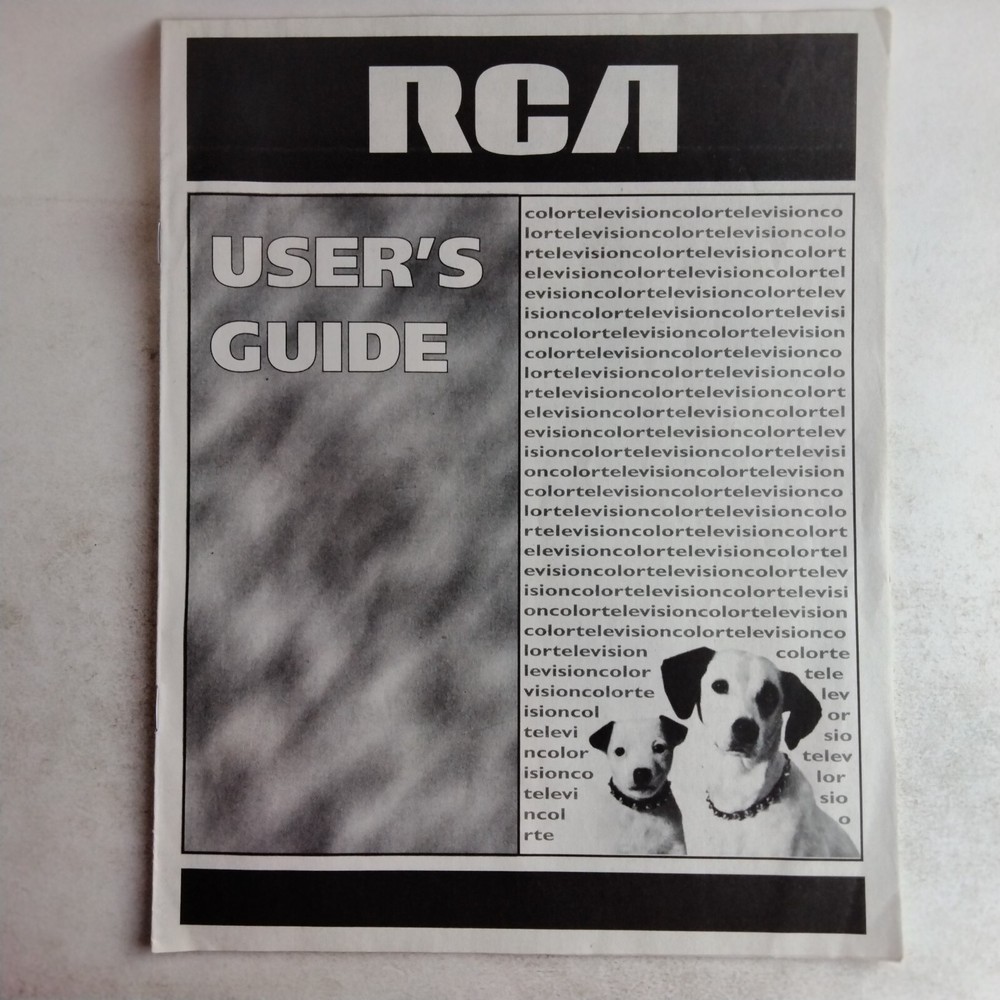 RCA Television Users Guide Vintage V Chip 1999 Thompson