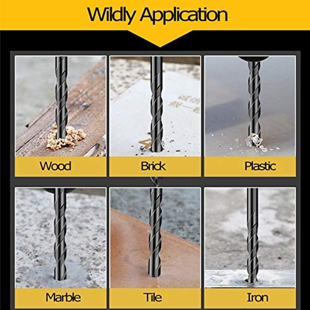 6PCS Ceramic Tile Drill Bits, JOERIC Masonry Drill Bits Set for Glass, Brick,...