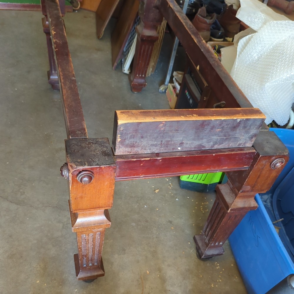 Antique J & E ascott Slate Bed Snooker Pool Table/Dining Table