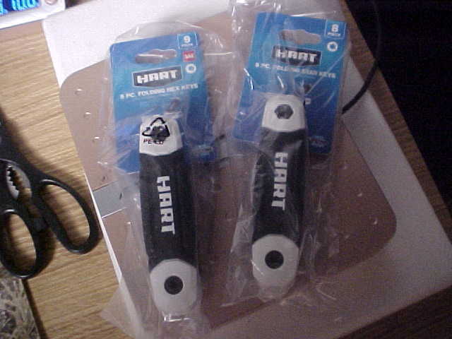 Hart 9pc Folding Hex Keys/ Hart 8pc Folding Star Keys