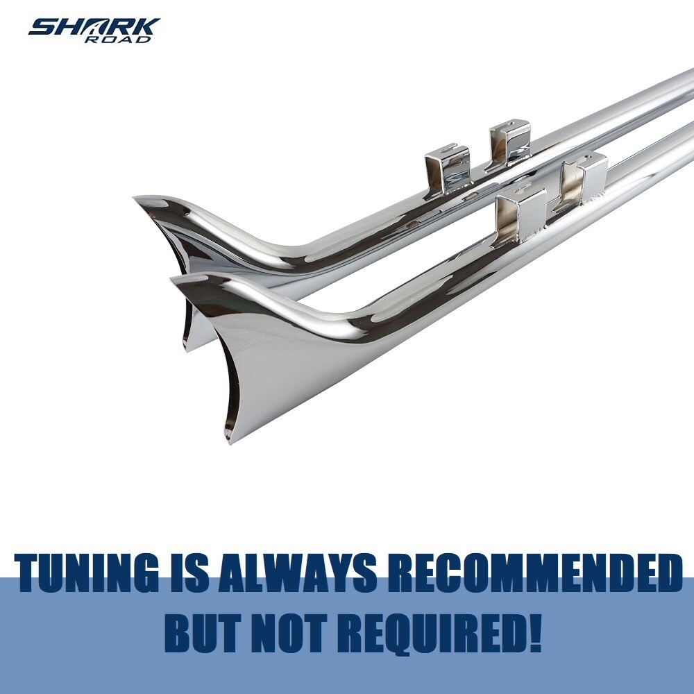 SHARKROAD 36" Fishtail Slip on Mufflers for Touring 95-16, Road King CVO EFI