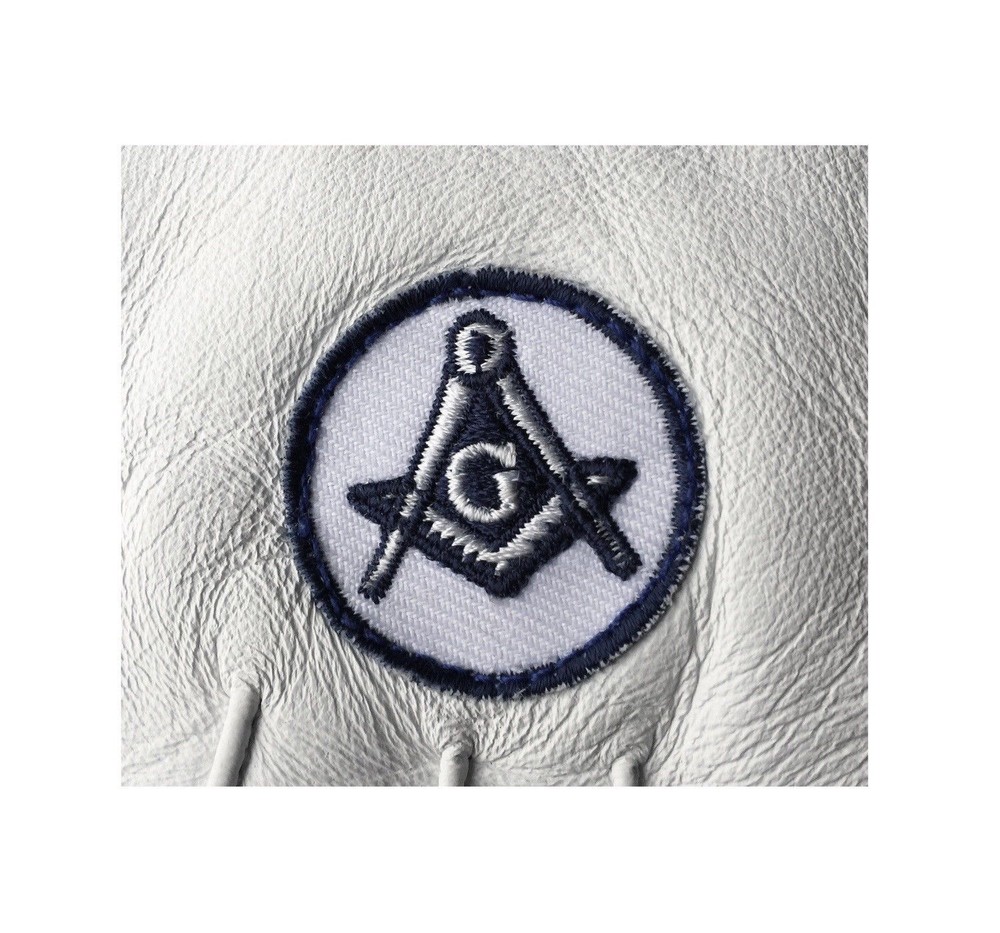 Masonic Regalia White Soft Leather Mason Gloves