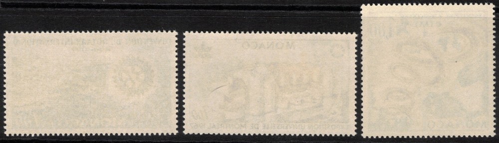MONACO Scott 666 667 668 Mint NH