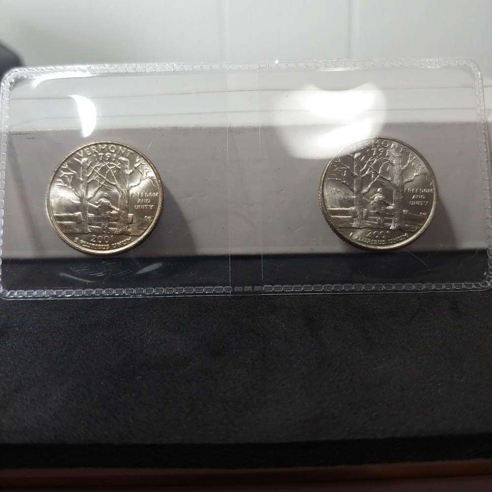 2001-PD Vermont State uncirculated quarters - 2 coin set uncirculated.