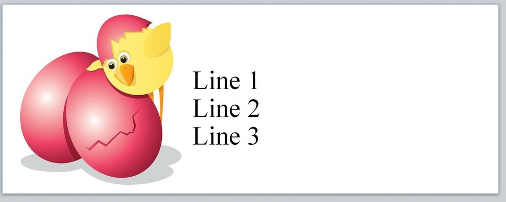 Personalized Address Labels Easter Eggs & Chick Chicken (JX 315)