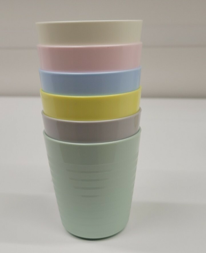 Ikea Kalas Children Kids Plastic Cups Pastel Colors 6 Cups New 8oz