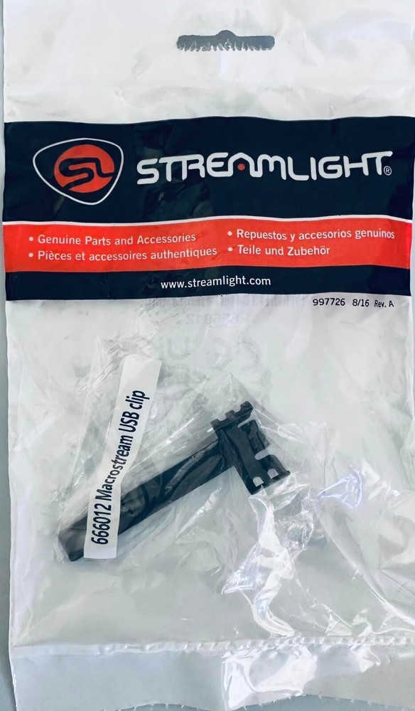 Streamlight 666012 Pocket Clip Replacement for Macrostream 66320 USB Flashlight