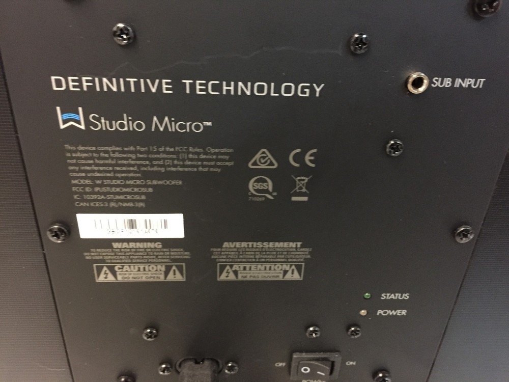 Definitive Technology W Studio Micro 8" Wireless Subwoofer ONLY