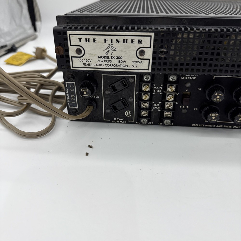 Fisher TX 300 Transistor Control Amp Integrated Amp Powers On Unable To Test