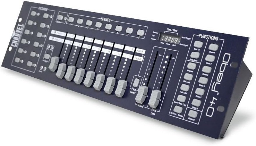 Compact OBEY40 DMX Controller with Reversible Sliders for Easy Adjustments