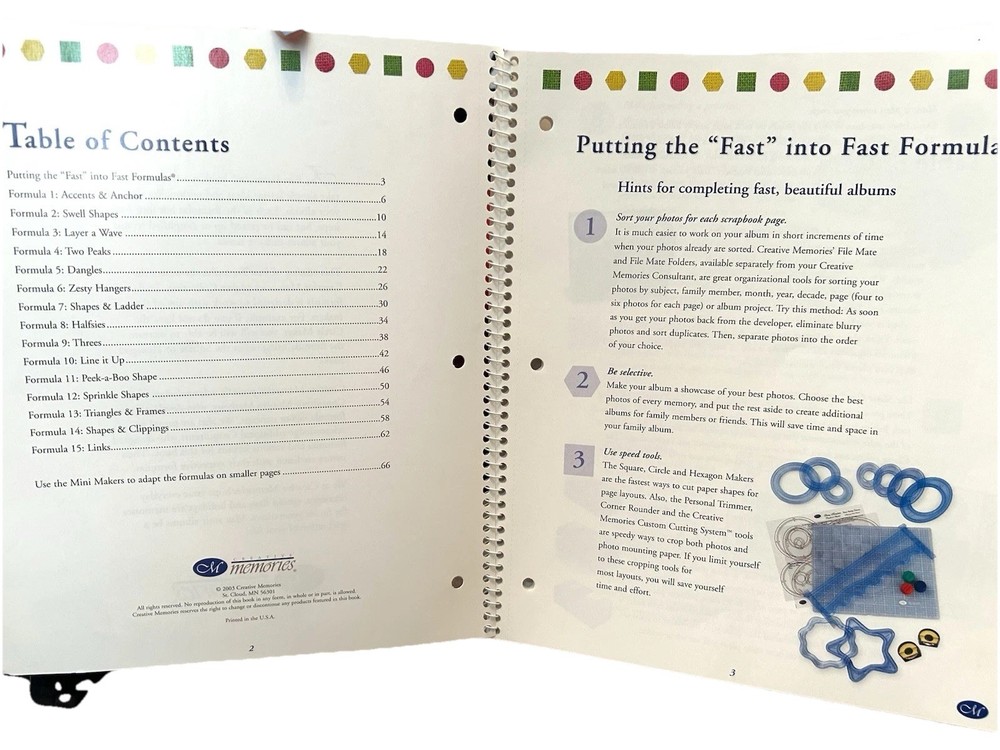 Creative Memories Page Patterns Organizer Scrapbooking 3 Ring Binder 2005