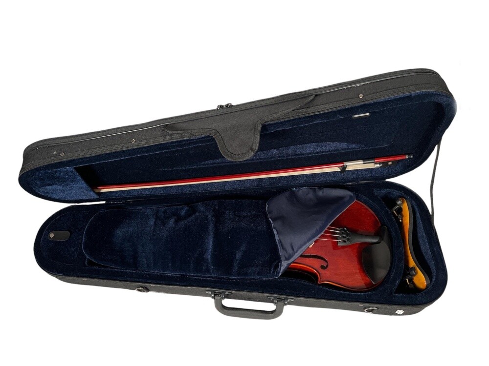 Petz Violin Violin Case Triangular Shape with Shoulder Rest Compartment in 7 ...