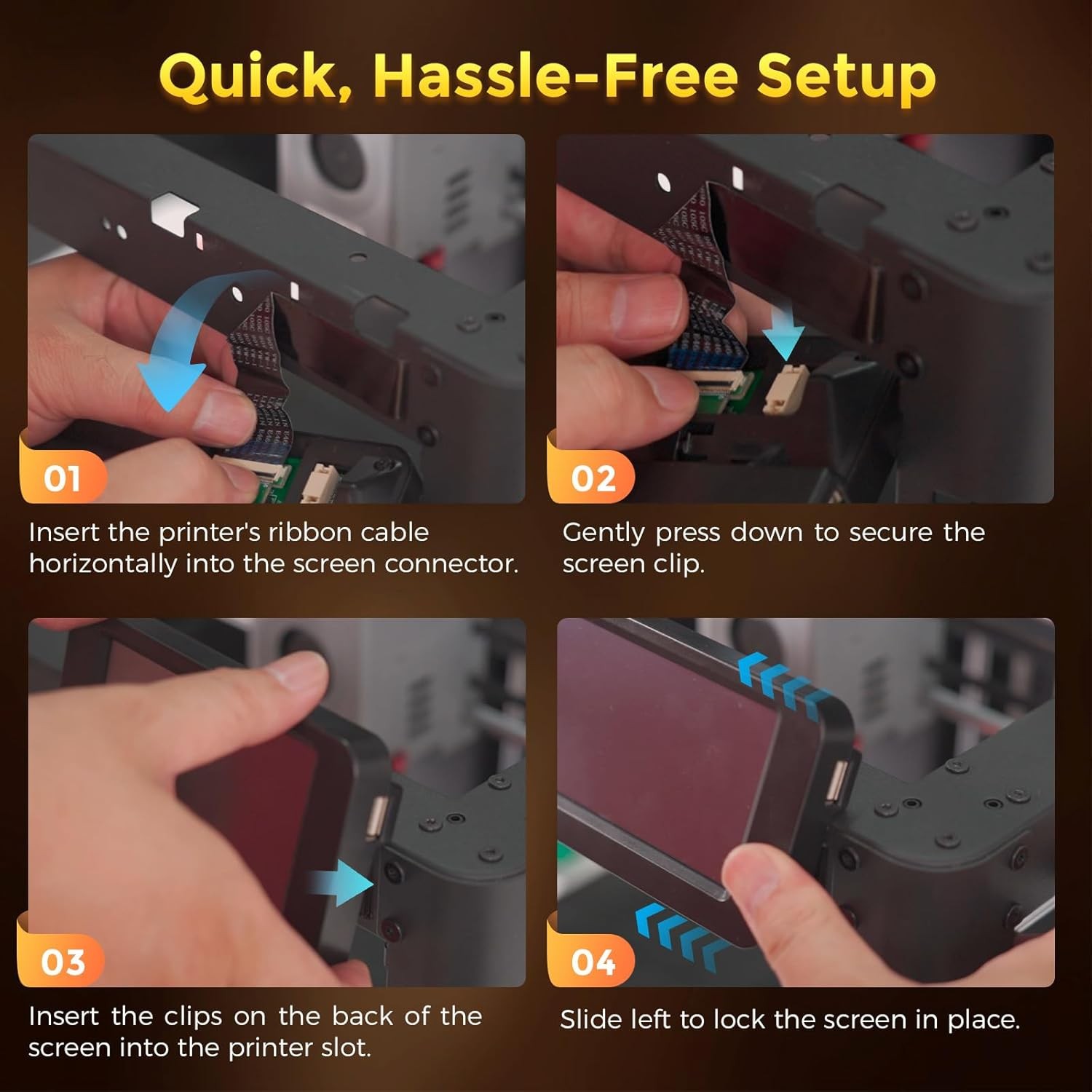 FLASHFORGE Adventurer 5M 4.3-Inch Touchscreen Assembly, Effortless Installation
