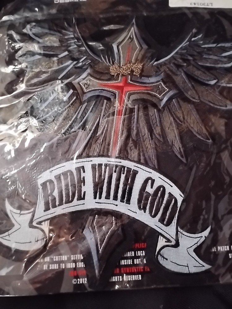 Lethal Threat Design ..Sew On Patch ..New.. ( Ride With God)