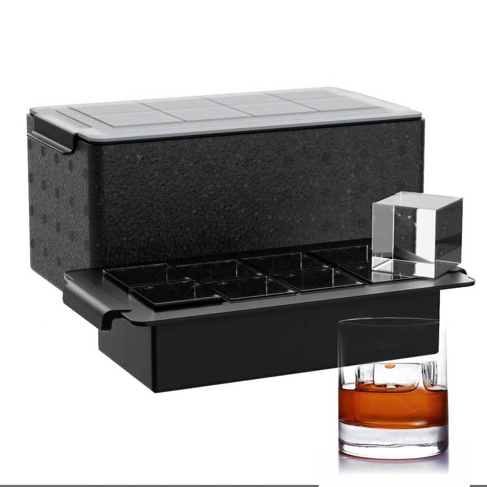 Clear Ice Cube Tray for Whiskey: FDDBI 2Inch Clear Ice Cube Maker - Silicone ...