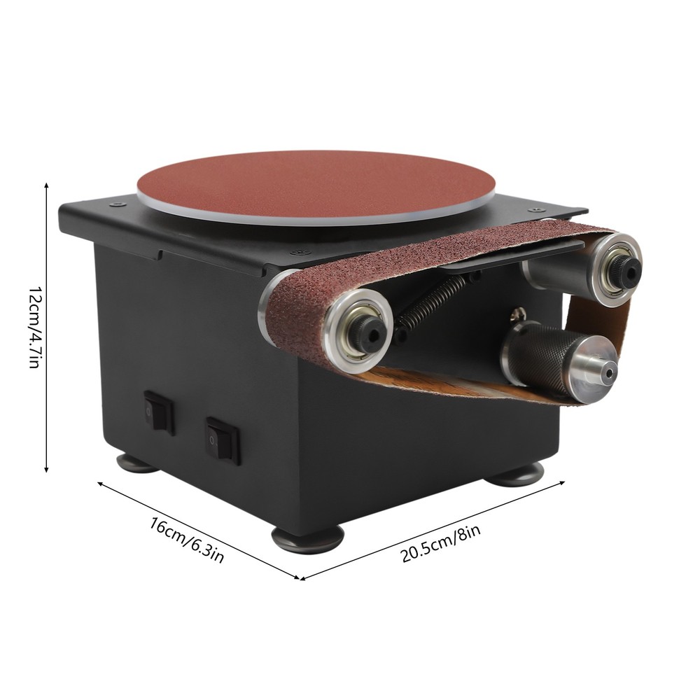 6inch Mini Belt Disc Sander Edge Sharpener Electric Bench Polisher Tools Kit