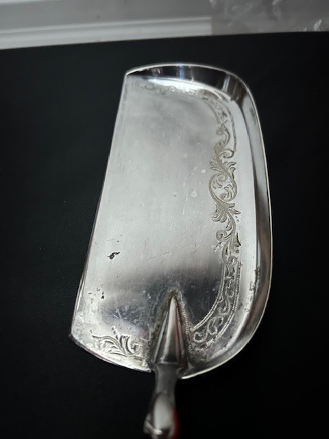 Vintage silver plate table crumber