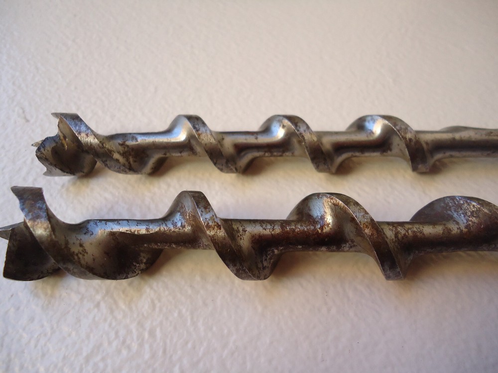 Vintage Used IRWIN #10 & #12 Auger Drill Bits