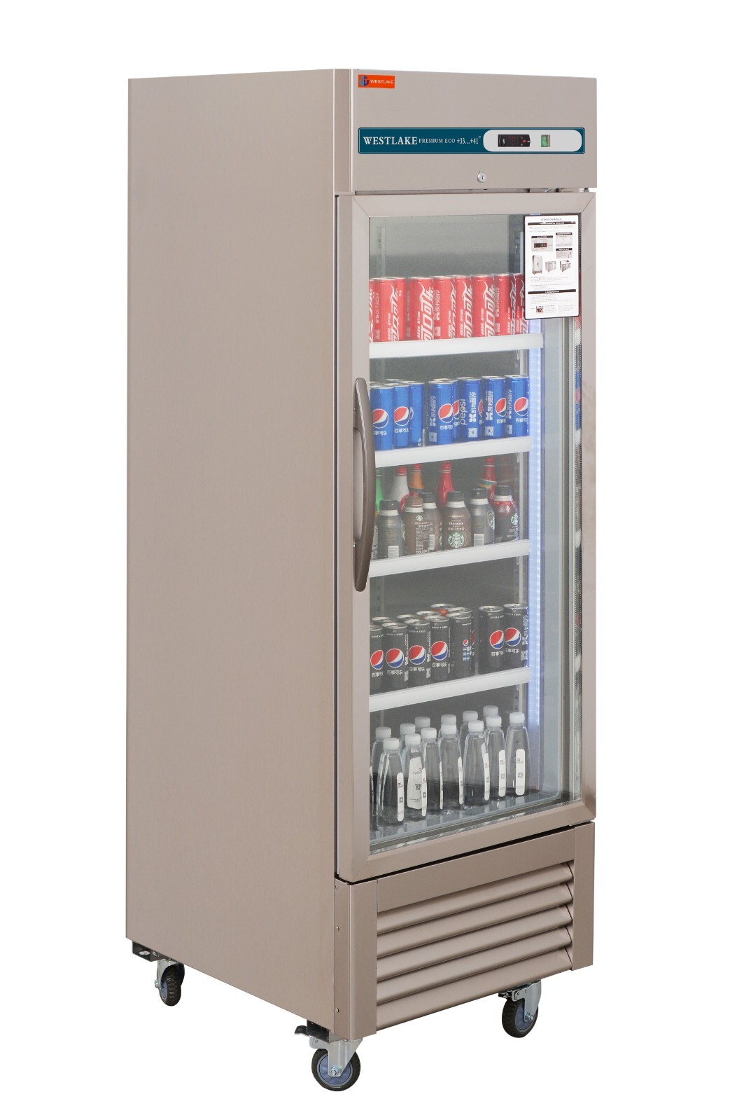 WESTLAKE-WKR-23BG Commercial Refrigerator 27'W 1 Door Stainless Steel 23 Cu.ft