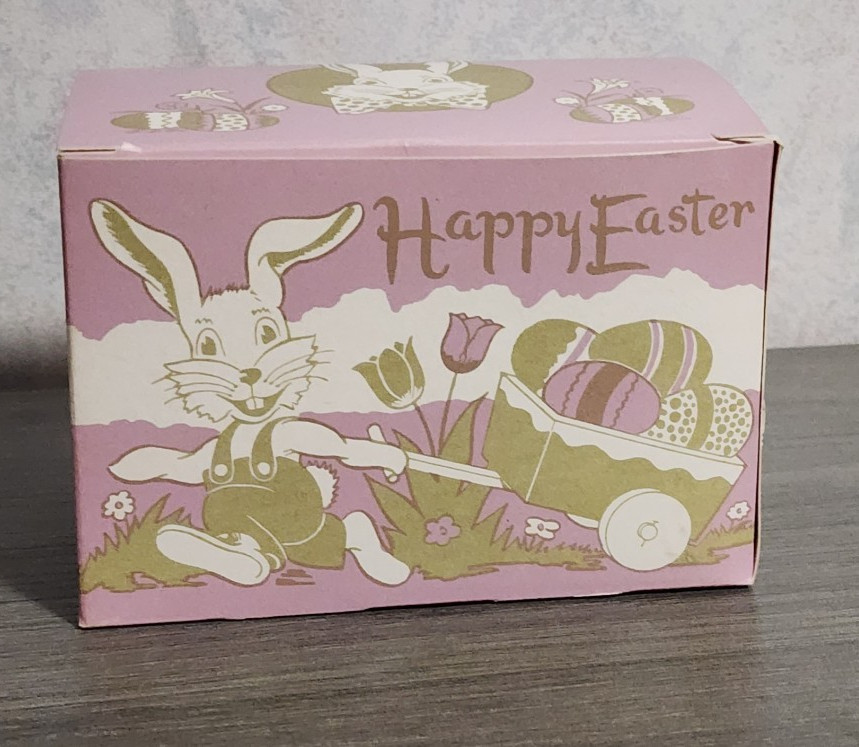 Vintage Easter Cardboard Candy Box With Easter Bunny