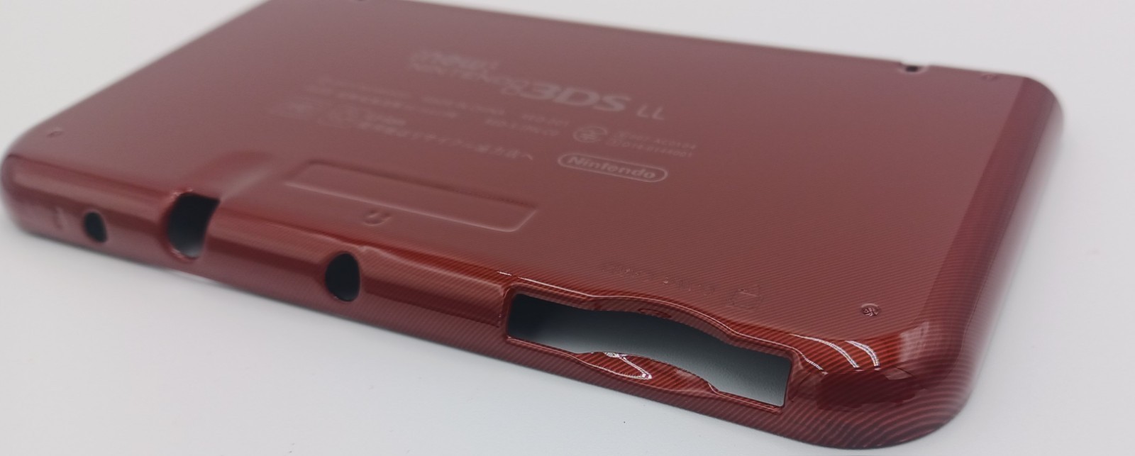 New Nintendo 3ds Xl LL Red Replacement Shells Front/Rear + Rubbers+Screws+Label