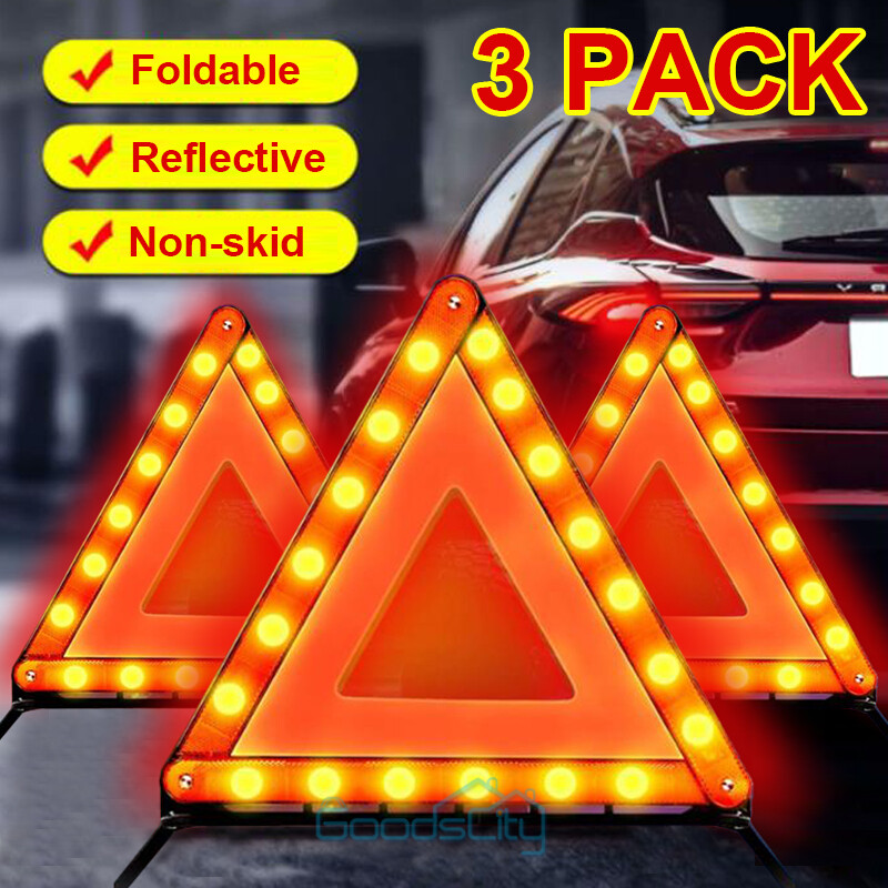 3X Warning Dot Approved Kit Triangle Emergency Shutdown Reflective Safety Board