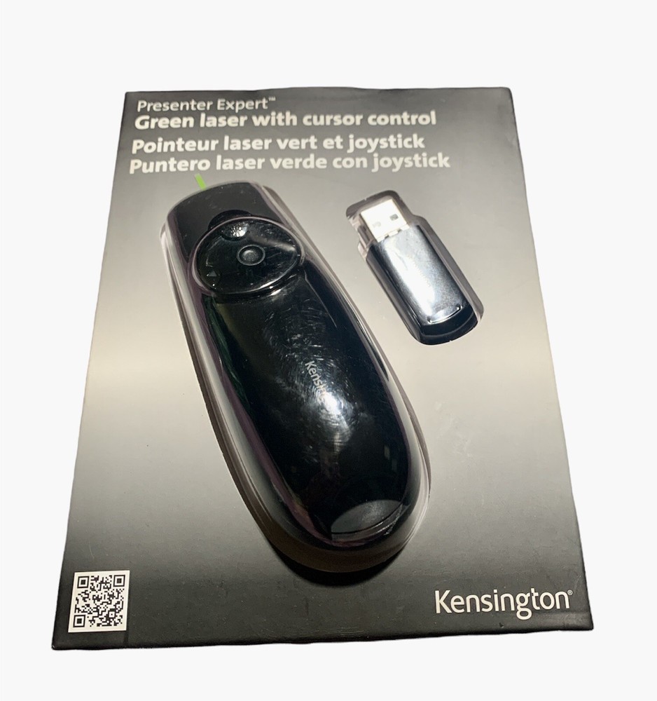 Kensington Expert Wireless Presenter with Green Laser Pointer & Cursor Control