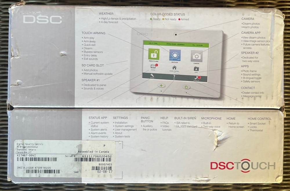 DSC Touch Panel KIT467 - 99VZ All in One Touchscreen - Home Security NIOB