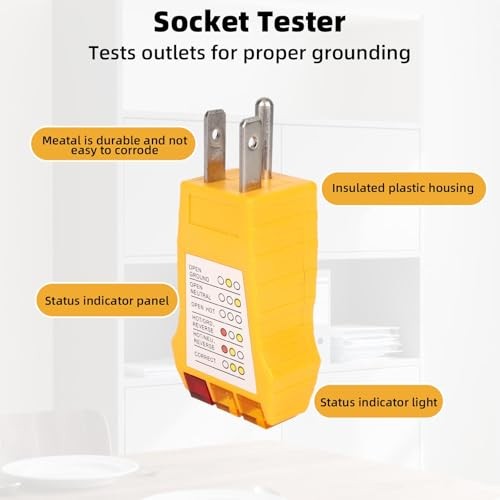 2pcs Outlet Tester, Socket Plug inTester for Standard North American AC