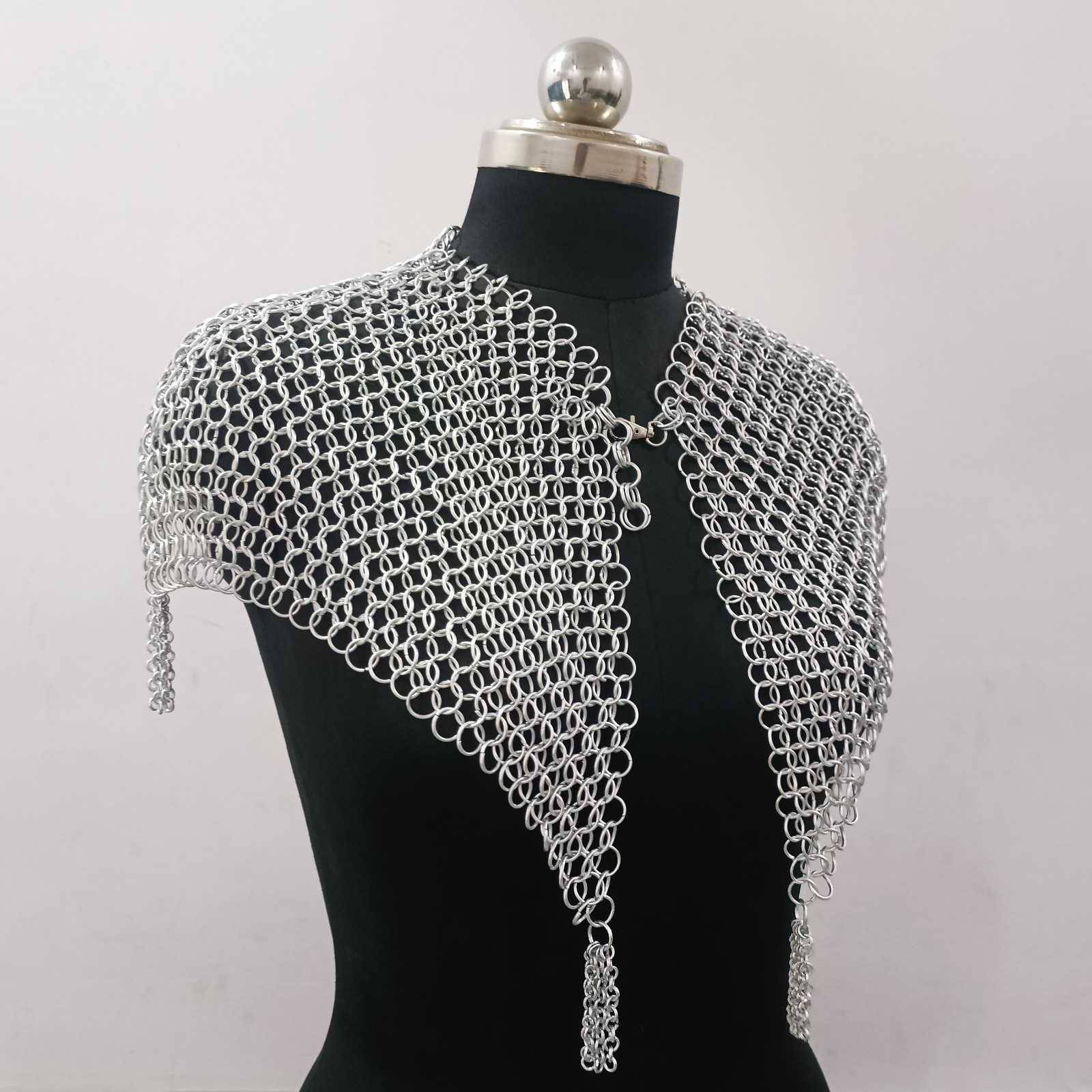 Medieval Chainmail Scarf Aluminum Butted 10mm Ring Handmade Renaissance Costume