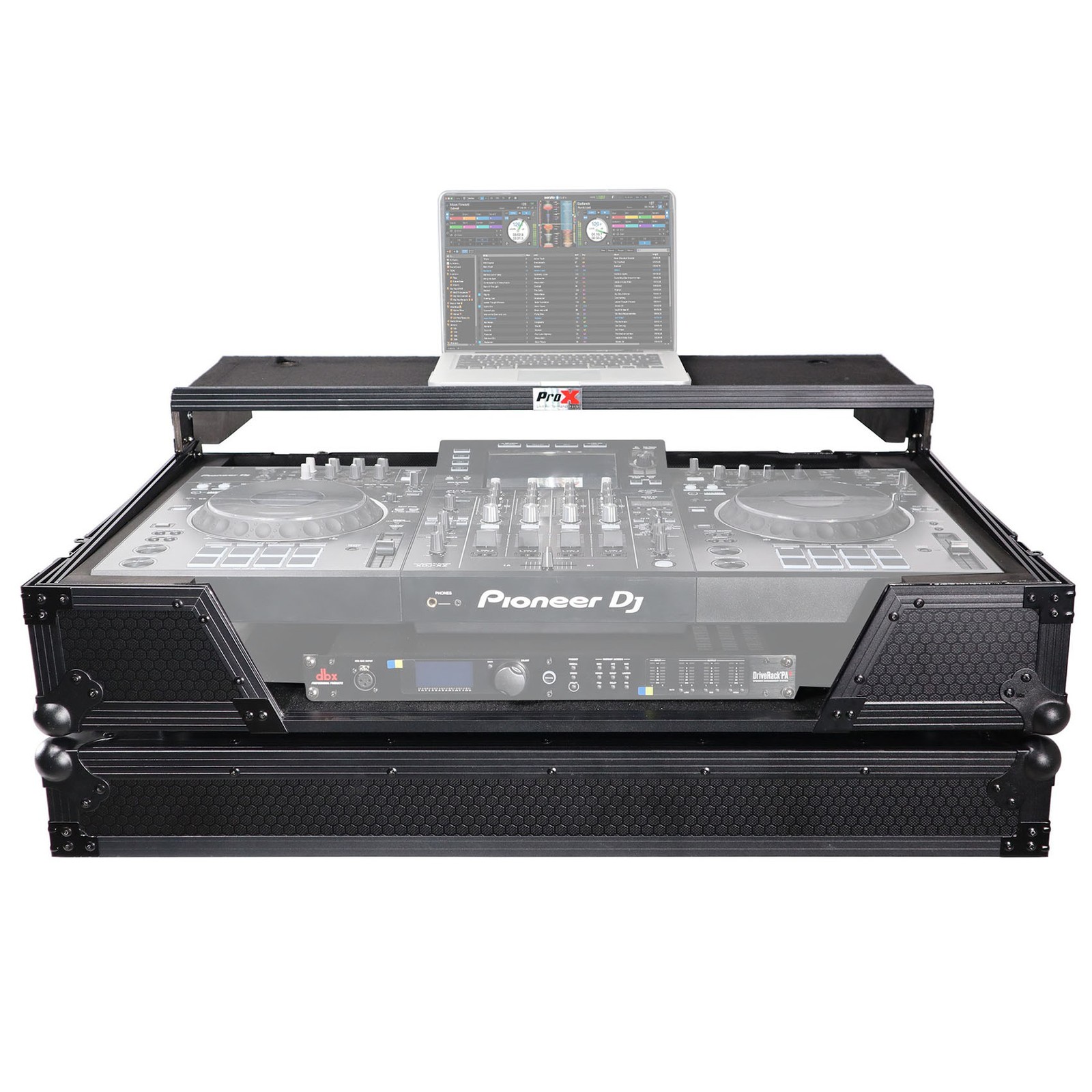 ProX XS-XDJXZ WLTBL Black Flight Road Case+Laptop Shelf For Pioneer DJ XDJ-XZ