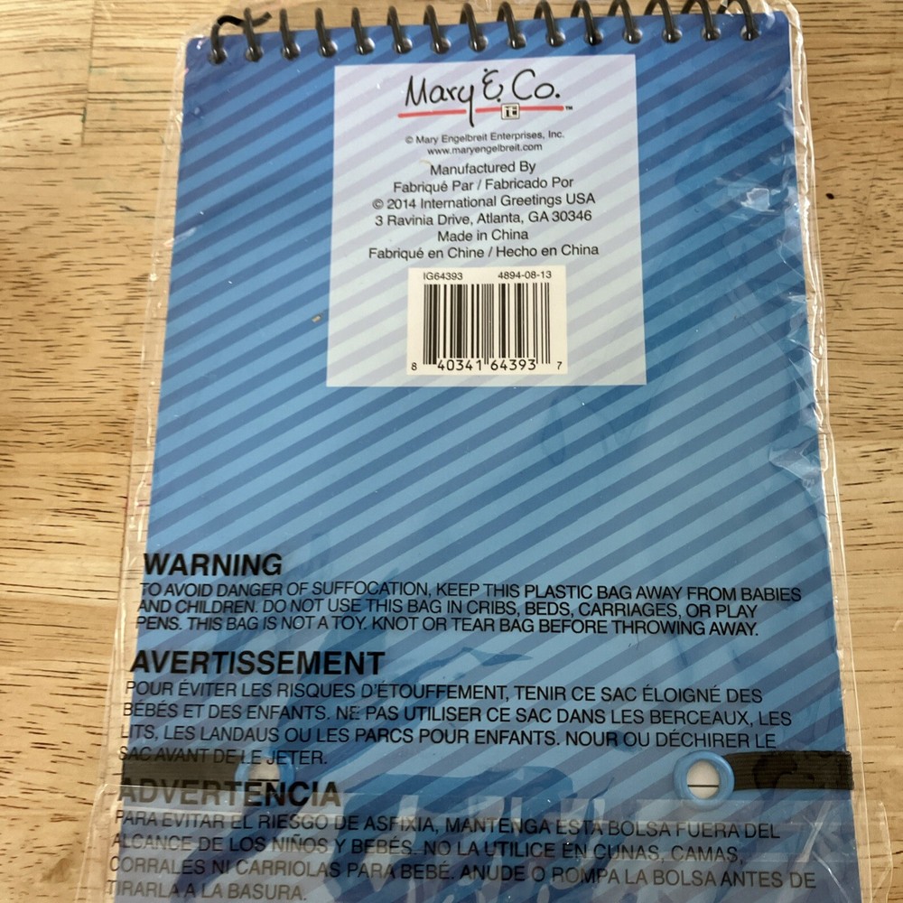 Mary Engelbreit Notebook BEGIN ANYWAYS JUST BEGIN 80 Sheet Spiral Note Tablet