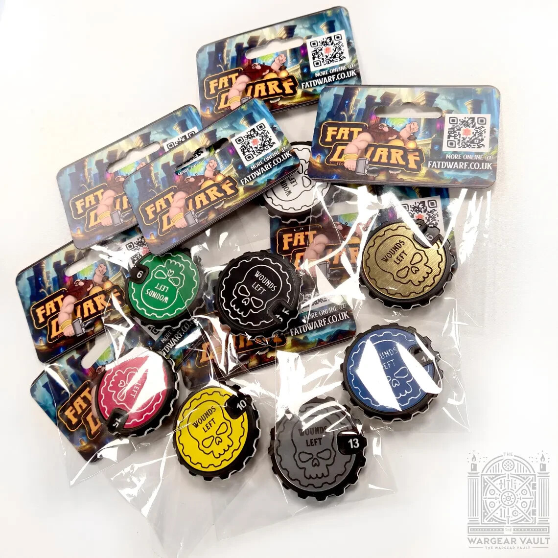 Premium 0-16 Damage Wound Trackers - Pack of Gaming Counters for AoS, 40k, KoW