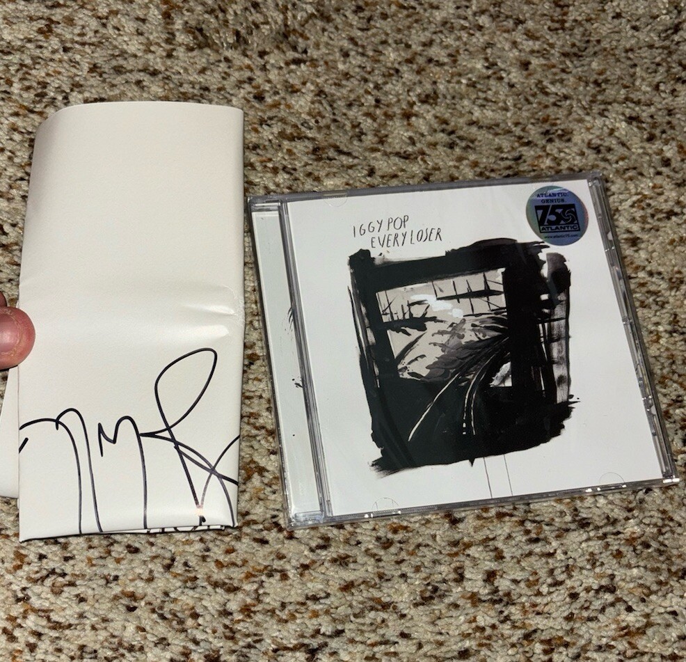 Iggy Pop Cd Every Loser Signed Folded Poster