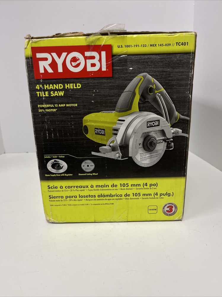 (NEW) RYOBI "4" HAND HELD TILE SAW.