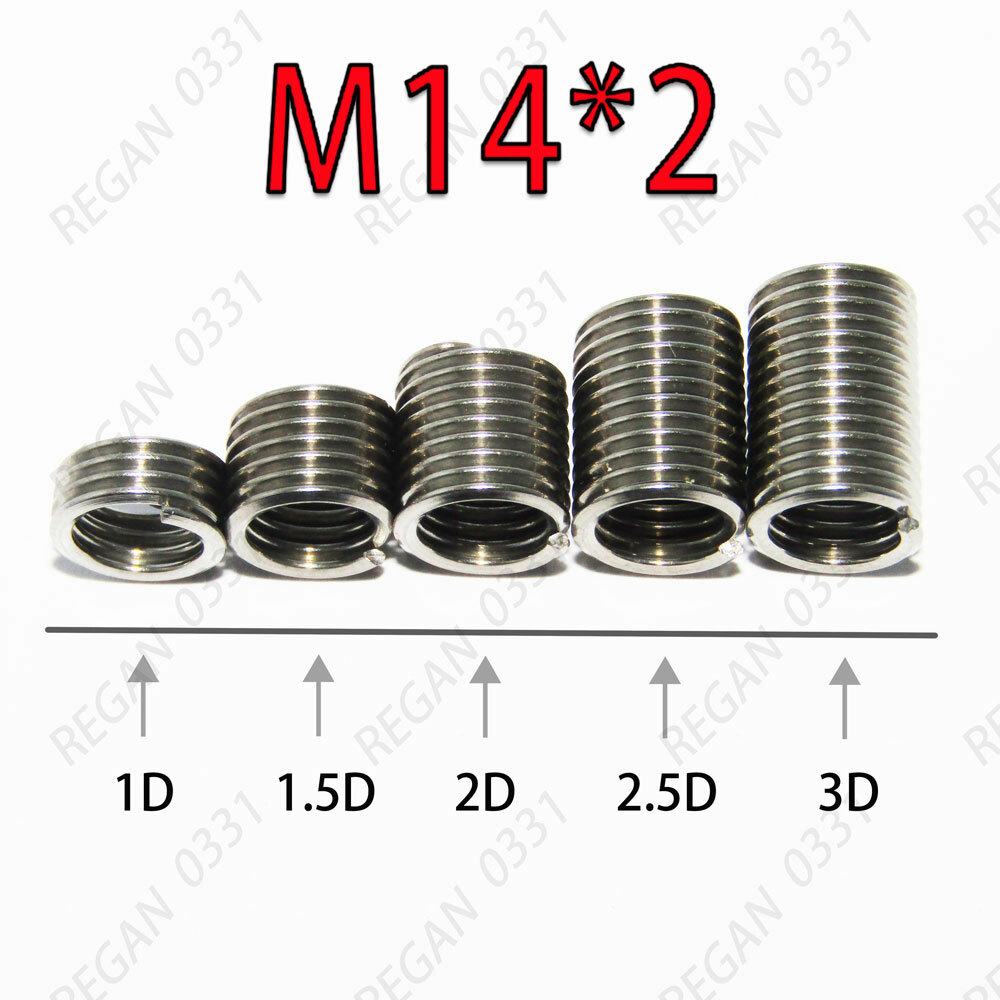 M8 M10 M12 M14 Helicoil Thread Insert Wire Insert Thread Repair 304 stainless