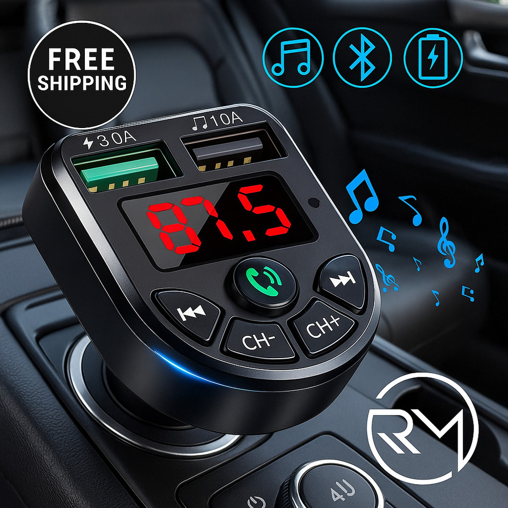 Car Bluetooth FM Transmitter Radio MP3 Wireless Adapter Car Kit USB Chargers