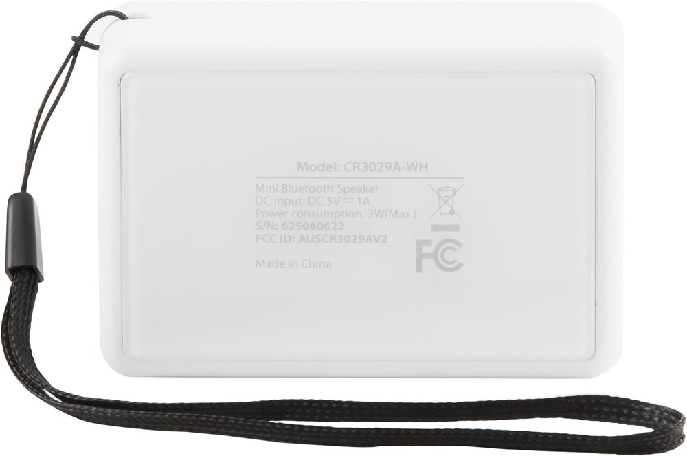 CR3029A-WH Portable Mini Turntable Bluetooth Speaker, White