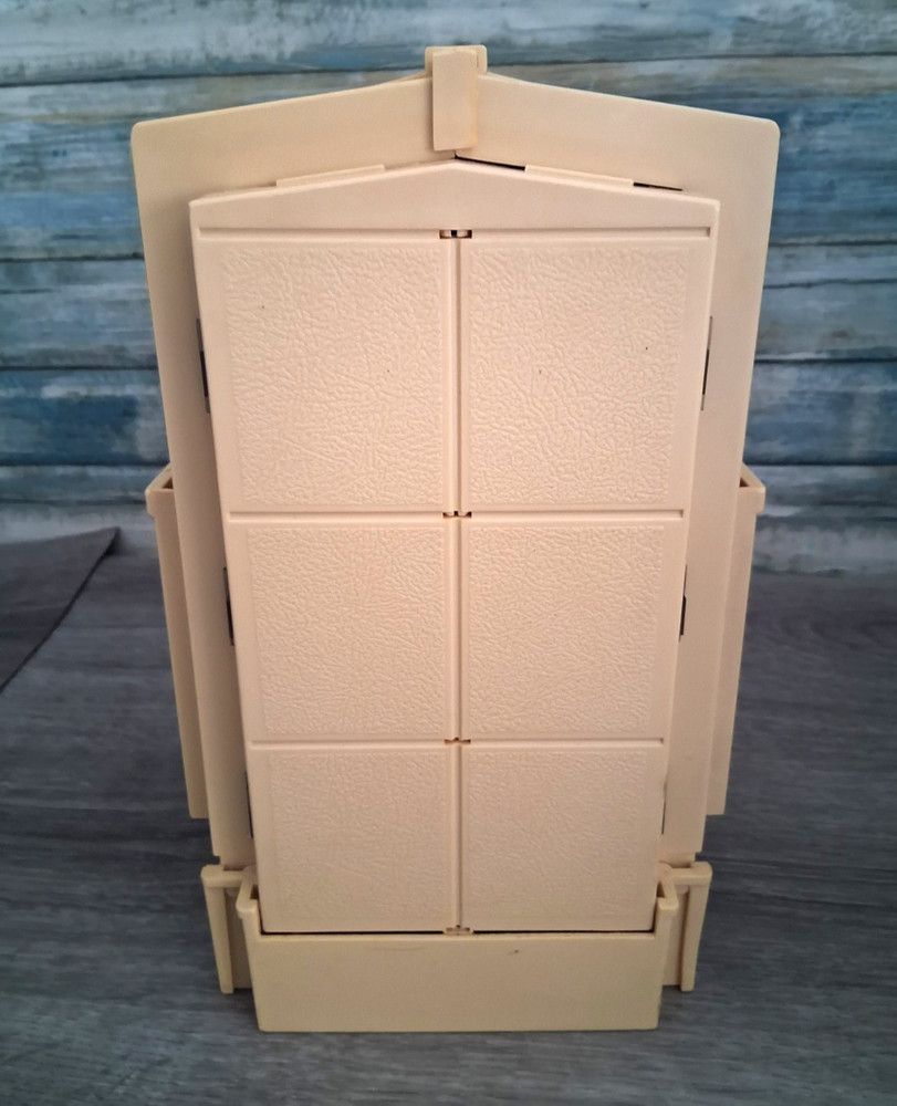 Vintage Sewing Box Caddy Folding 50 Spool Thread Bobbin Organizer