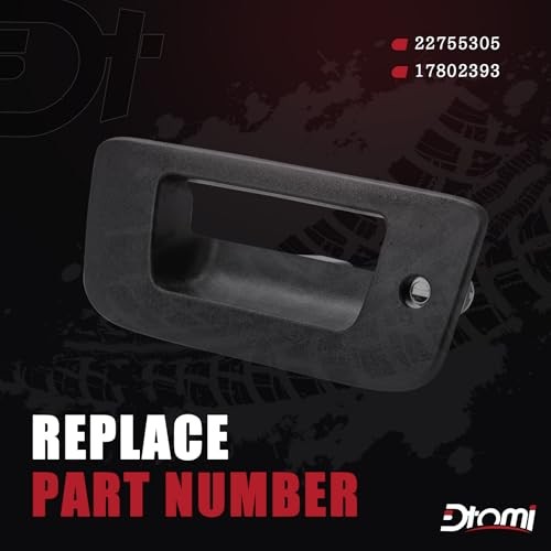 Tailgate Handle, Rear Locking Tailgate Latch Handle Compatible with GMC Black
