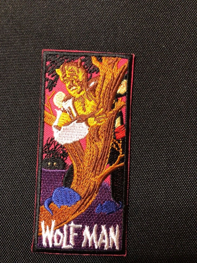 WOLFMAN  MONSTER AURORA MODEL BOX ART PATCH Embroidered Horror IRON ON