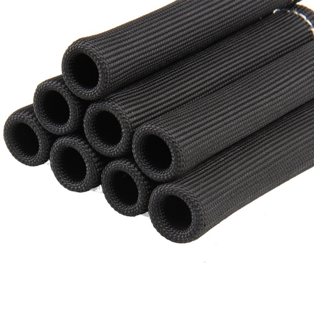 8PCS Spark Plug Heat Protector Insulating Fire Sleeve Spark Plug Wire Protector