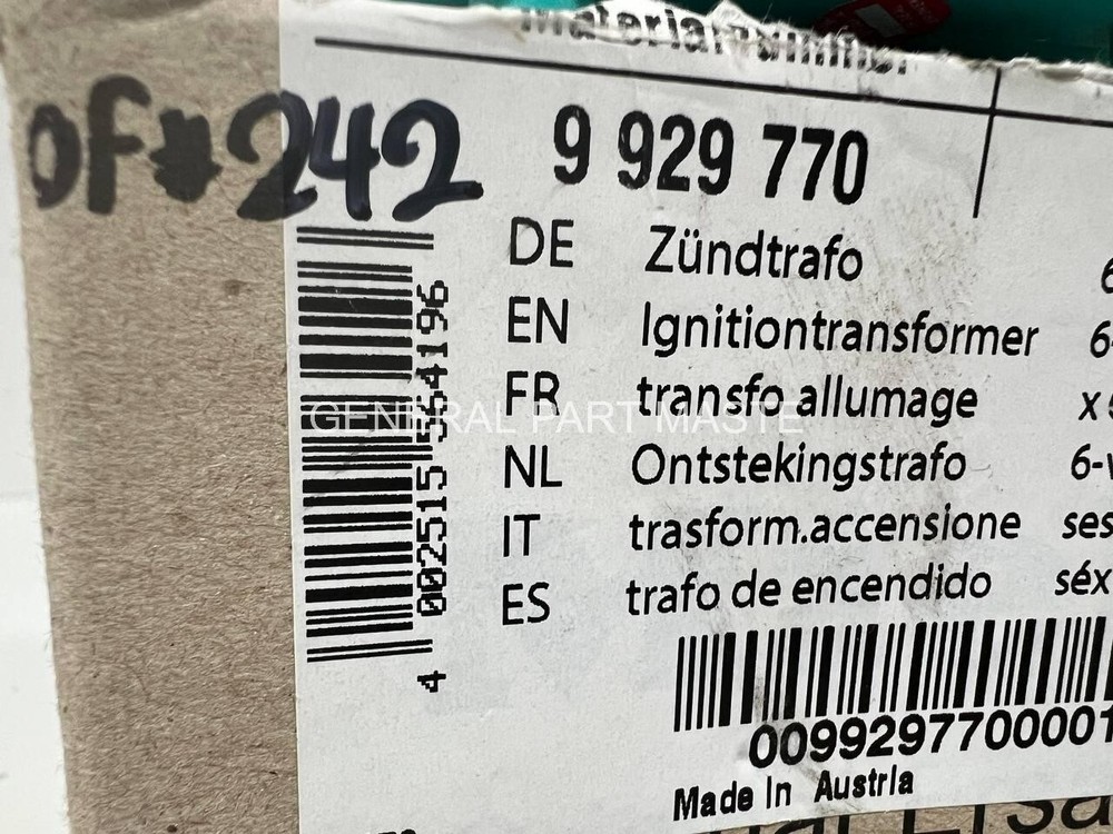 GENUINE OEM Miele Ignitiontransformer 6-fold 9929770