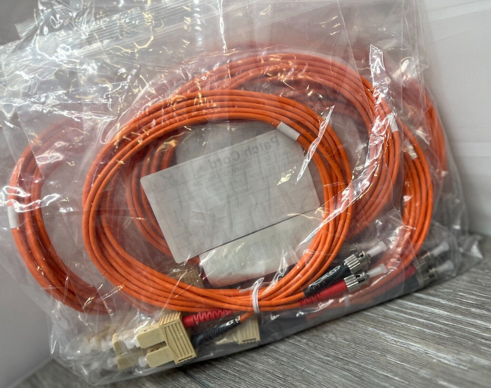 10pk SC/ST Duplex Multimode 62.5 PVC Fiber Patch Cable, Orange 2M each