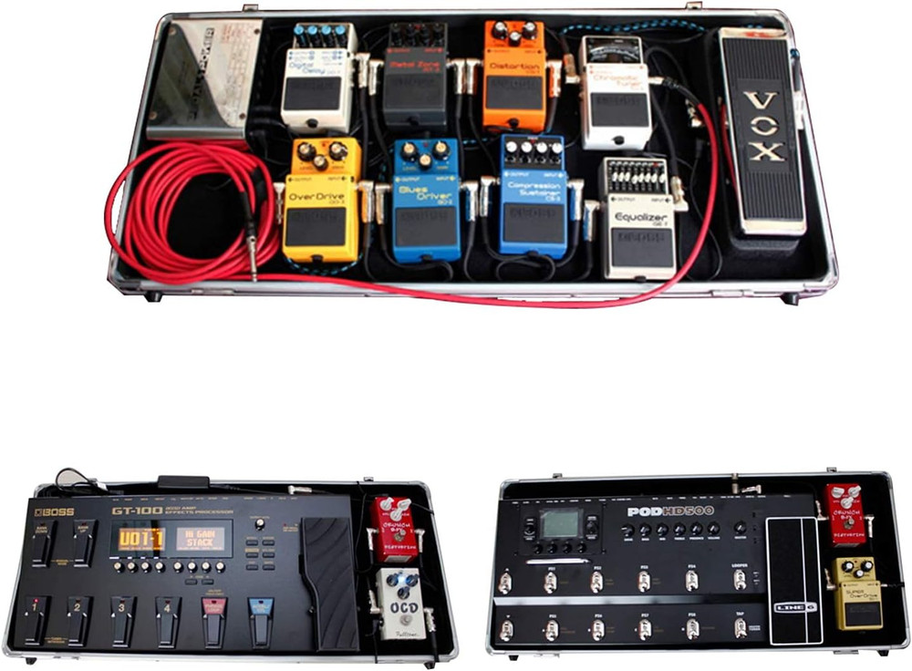 GHOSTFIRE T-EC14 Guitar Multi Effect Pedal Case with Locking Aluminum Design